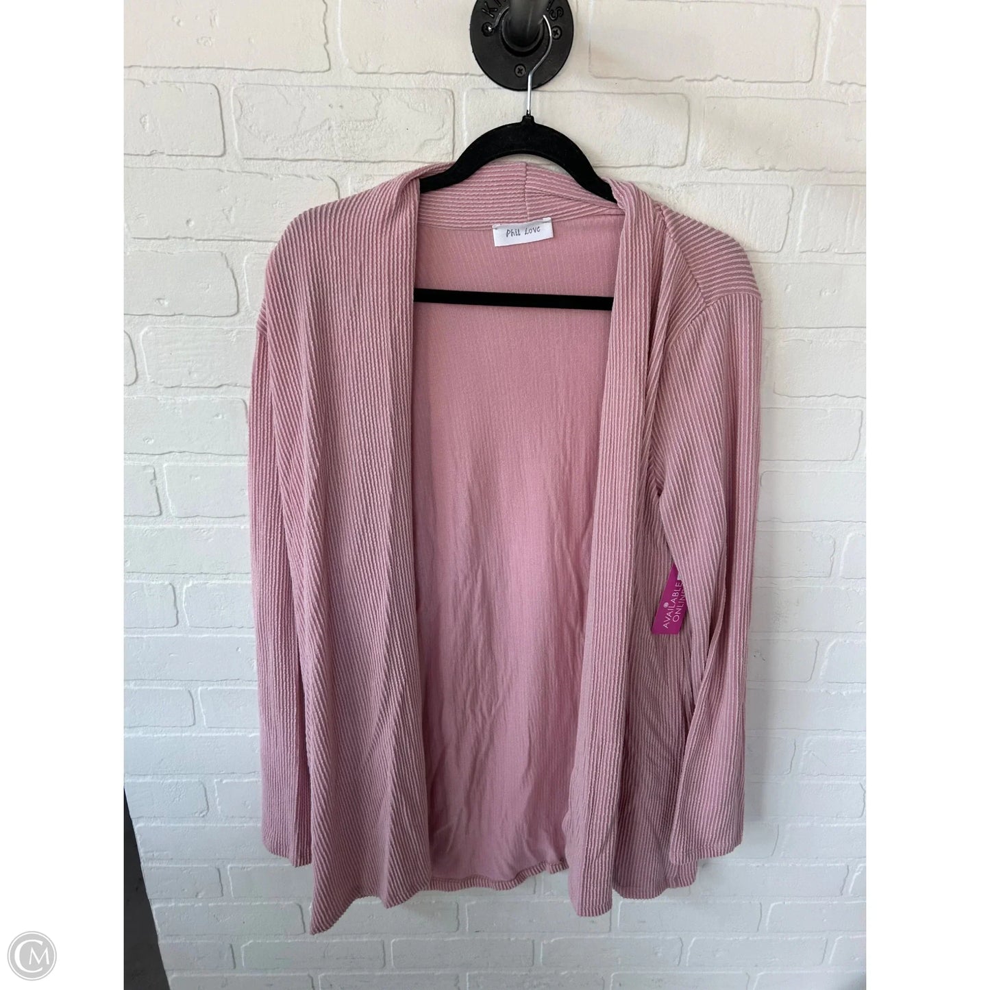 Cardigan By Clothes Mentor In Pink, Size: M