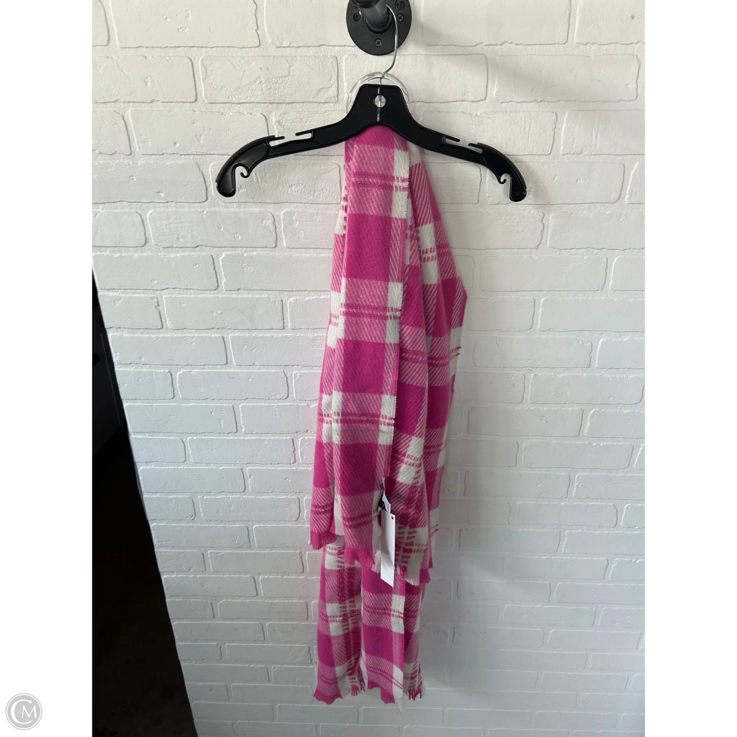 Scarf Winter By Cmc In Pink & White