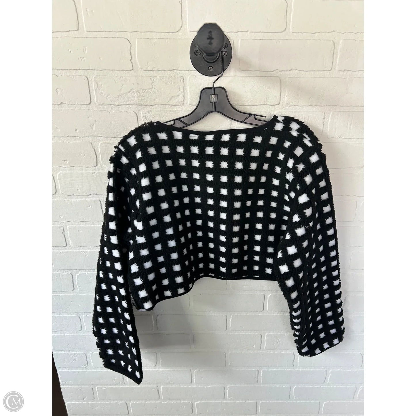 Sweater Cardigan By Cmc In Black & White, Size: Osfm