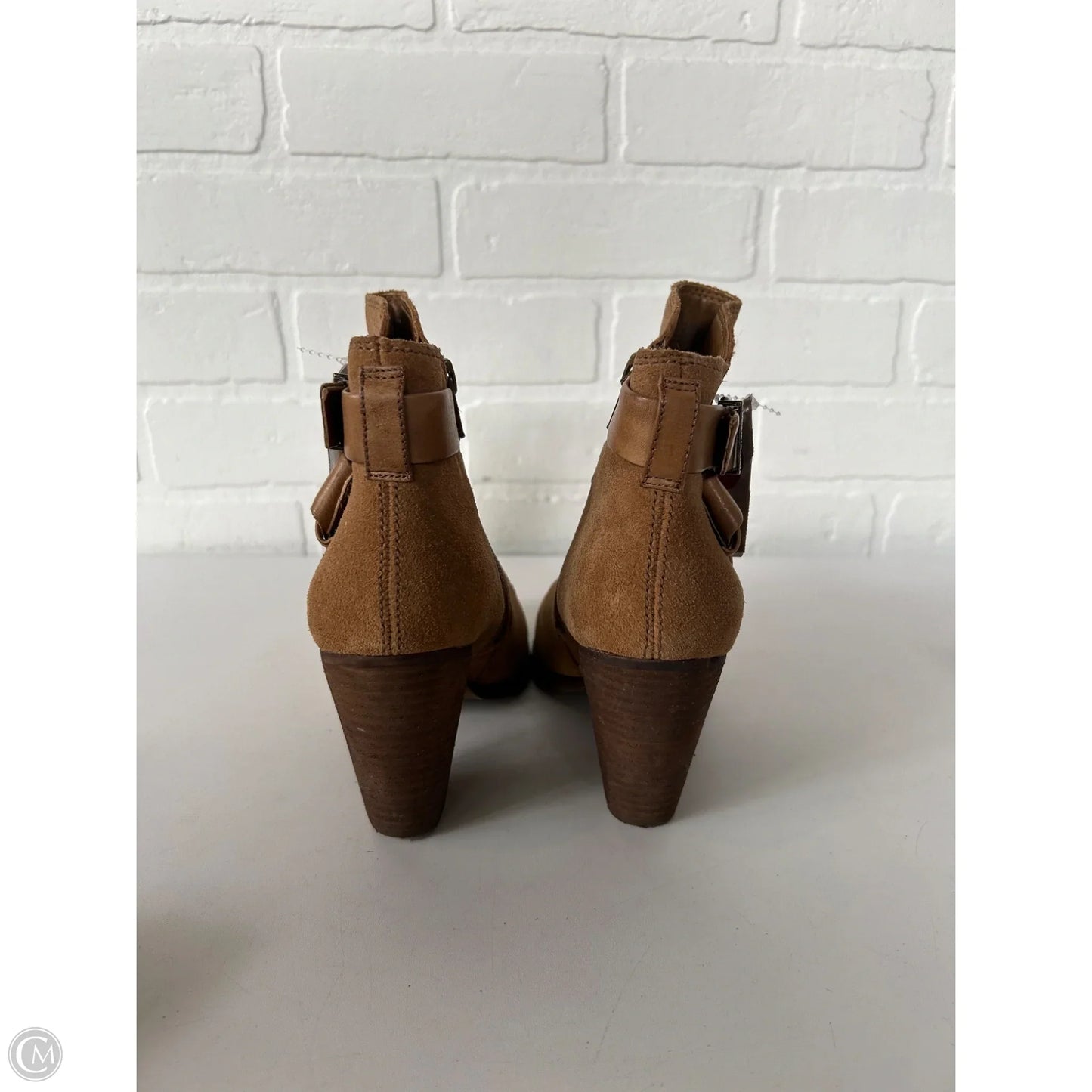Boots Ankle Heels By Gianni Bini In Tan, Size: 5.5