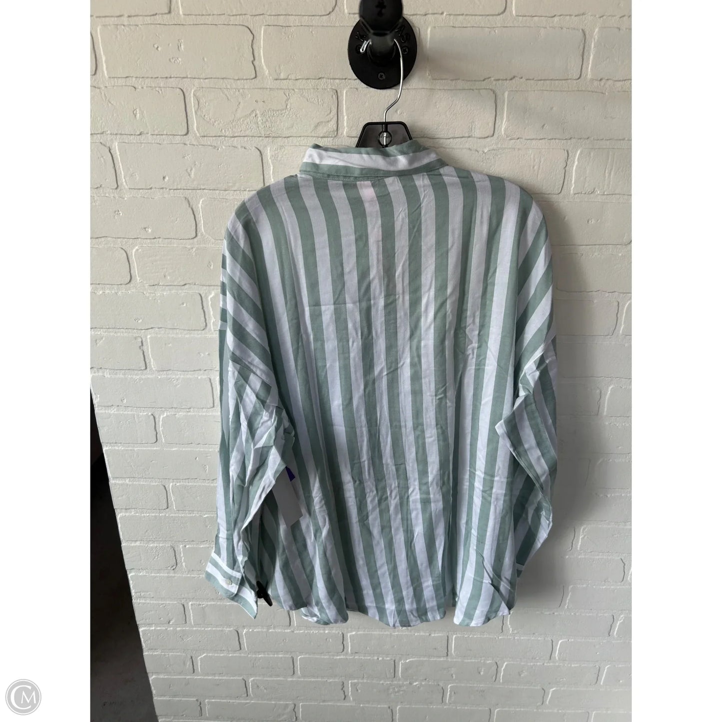 Pajamas 2pc By Victorias Secret In Green & White, Size: S