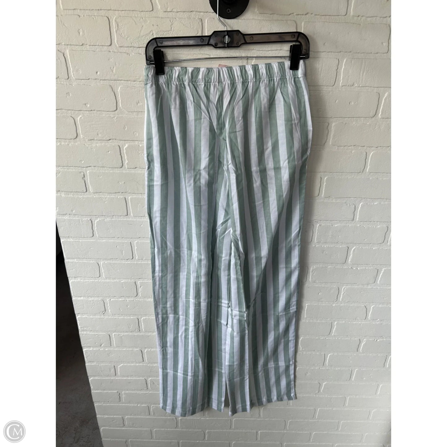 Pajamas 2pc By Victorias Secret In Green & White, Size: S