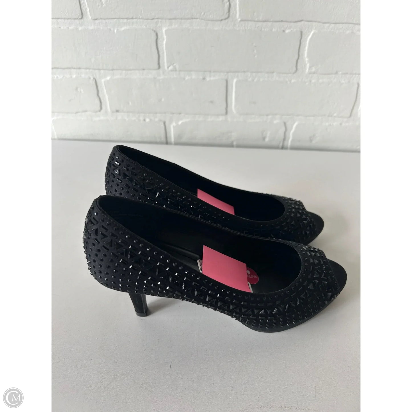 Sandals Heels Stiletto By Kelly And Katie In Black, Size: 6.5