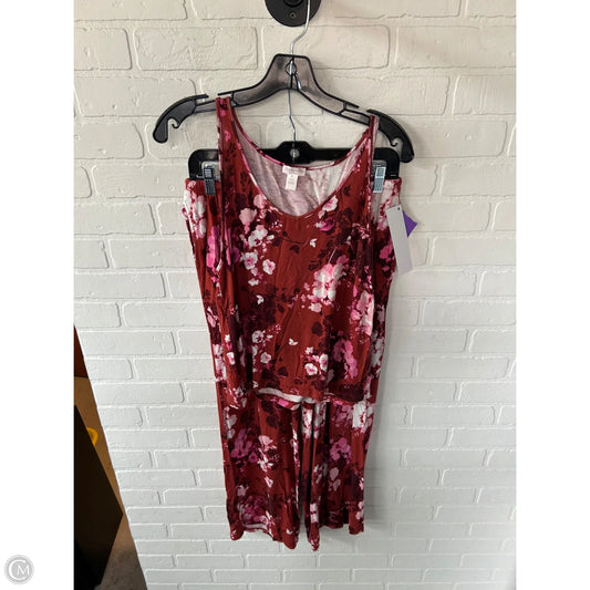 Pajamas 2pc By Clothes Mentor In Brown & Pink, Size: S