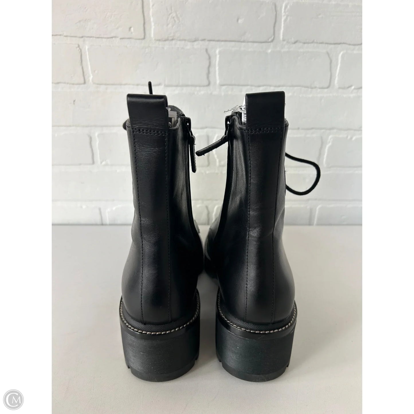 Boots Designer By Tory Burch In Black & Blue, Size: 11