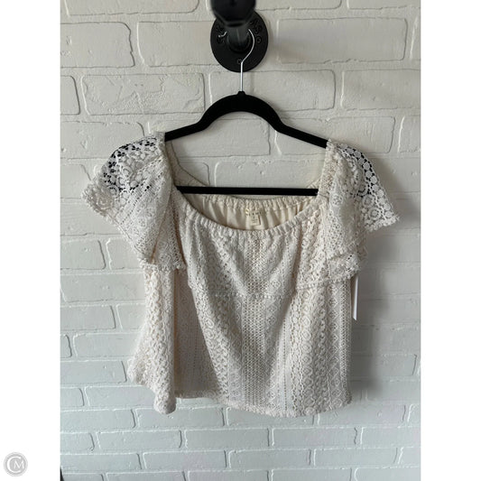 Top Short Sleeve By Miami In Ivory, Size: S