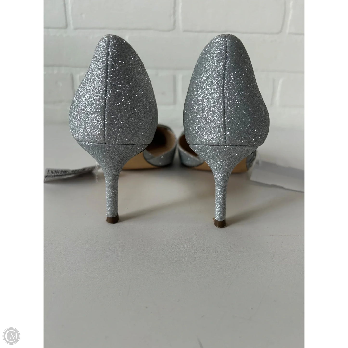 Shoes Heels Stiletto By Mia In Silver, Size: 8.5