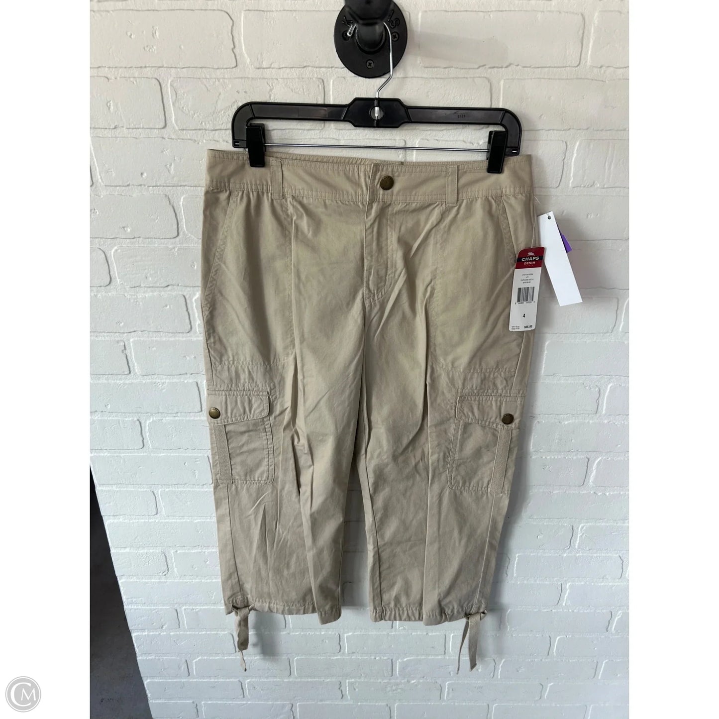Pants Cropped By Chaps In Tan, Size: 4