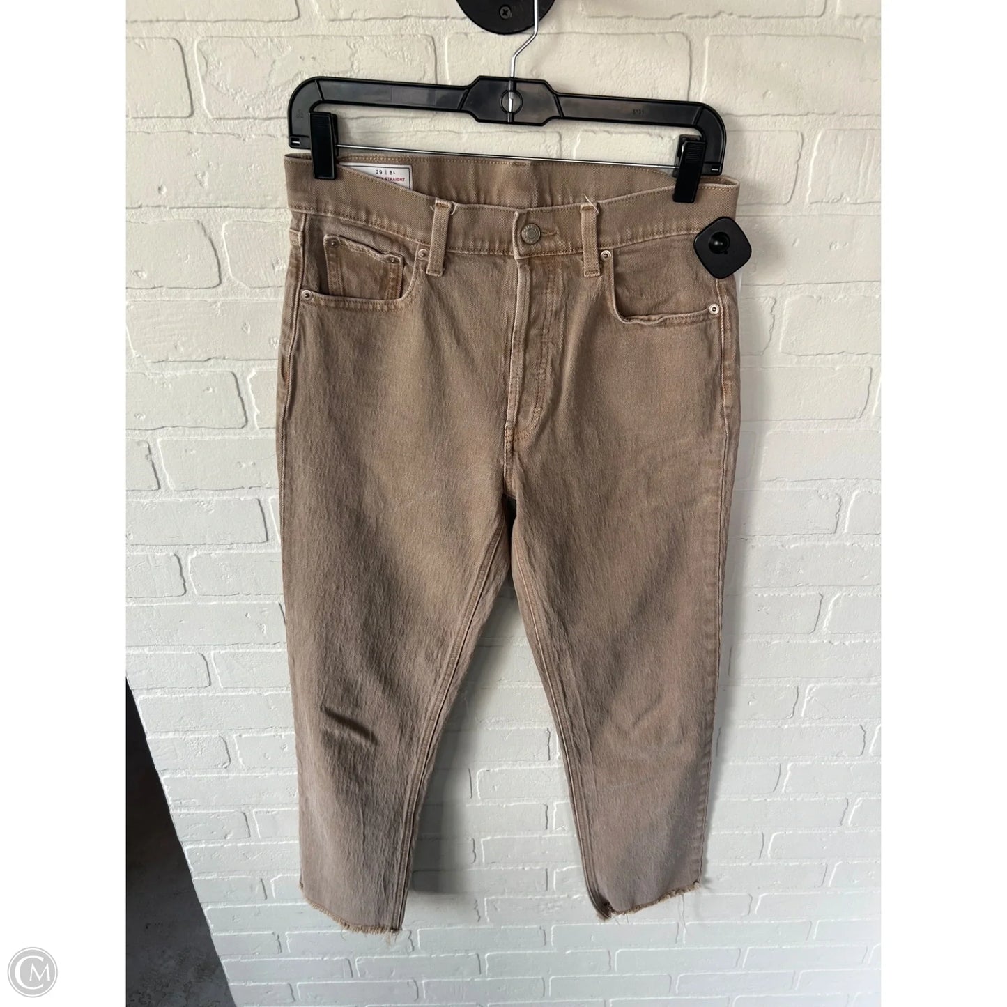 Jeans Straight By Gap In Brown Denim, Size: 8l