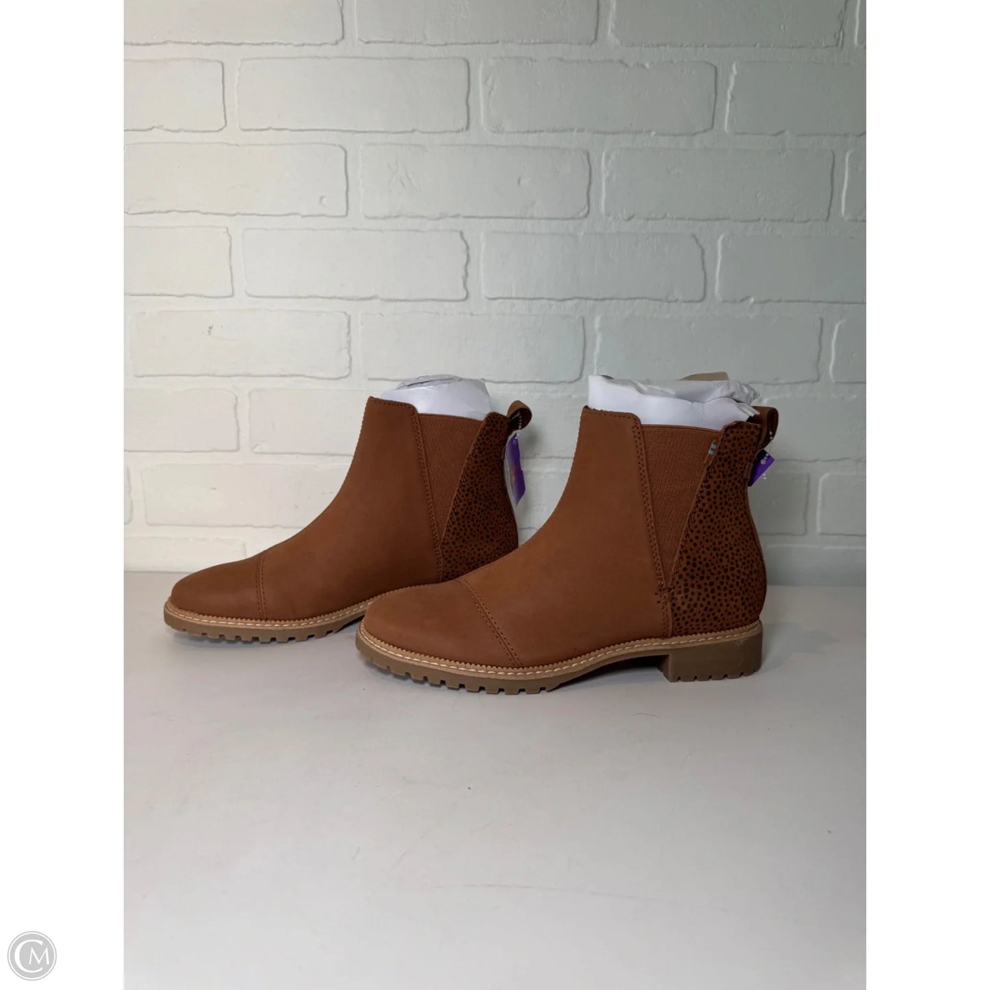 Boots Ankle Flats By Toms In Brown, Size: 6.5