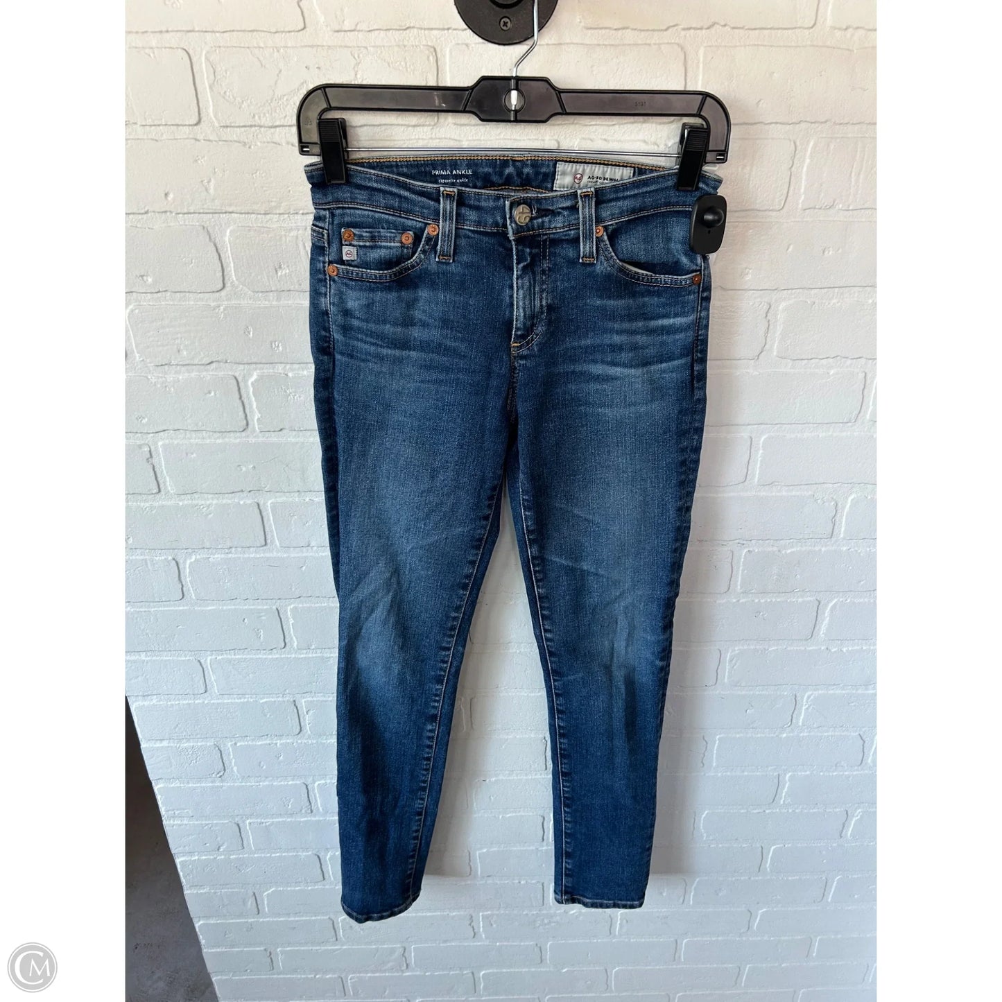 Jeans Skinny By Ag Jeans In Blue Denim, Size: 0
