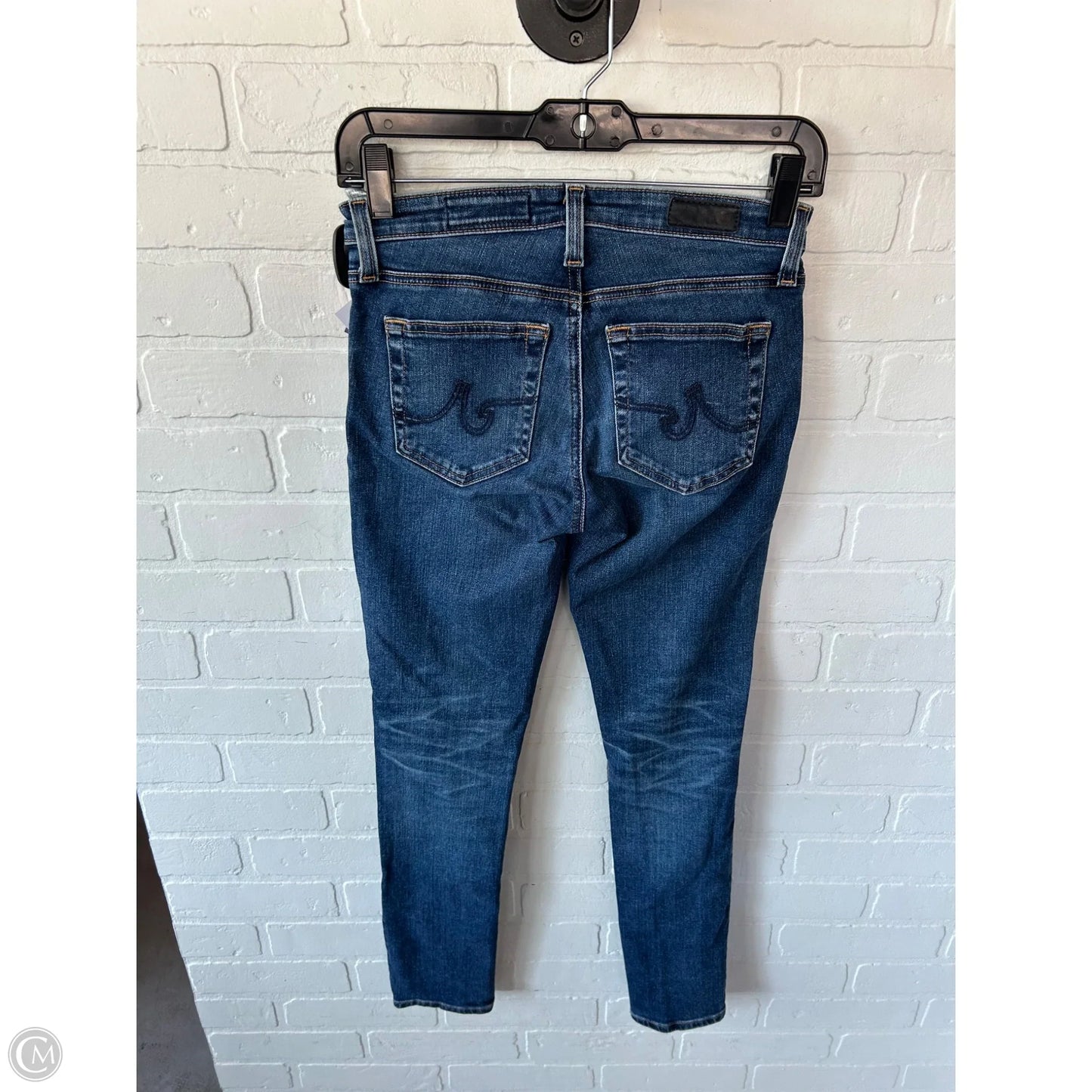 Jeans Skinny By Ag Jeans In Blue Denim, Size: 0