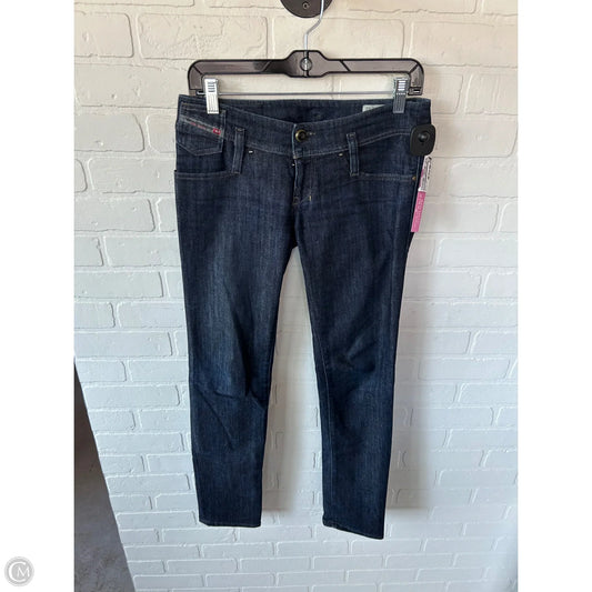 Jeans Straight By Diesel In Blue Denim, Size: 2