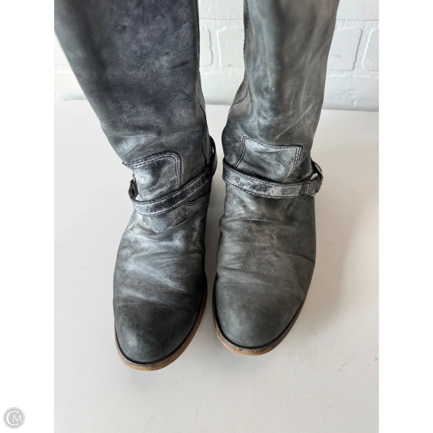Boots Knee Flats By Steve Madden In Grey, Size: 9