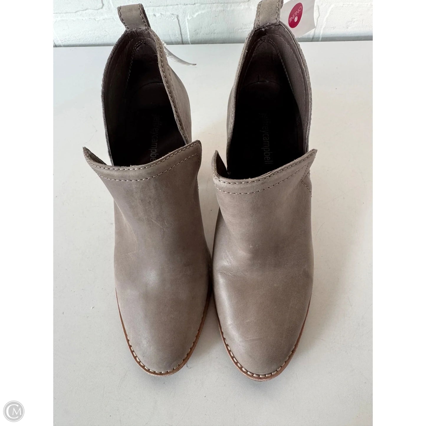 Boots Ankle Heels By Jeffery Campbell In Taupe, Size: 8.5