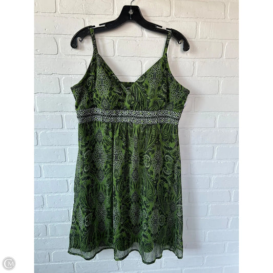 Dress Casual Midi By Apt 9 In Black & Green, Size: Xl