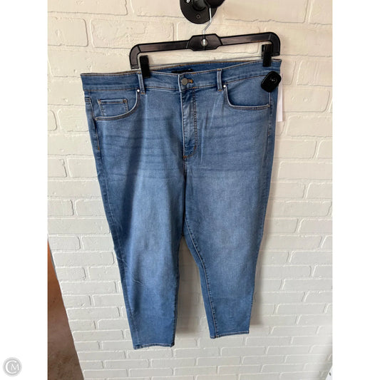 Jeans Skinny By Ann Taylor In Blue Denim, Size: 16