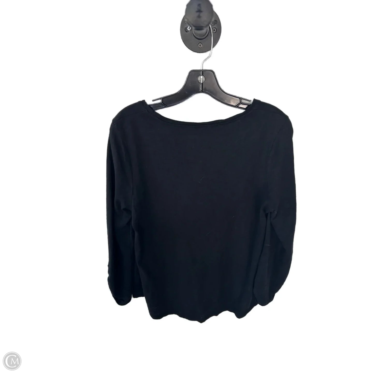 Top Long Sleeve Basic By Chicos In Black, Size: Sp