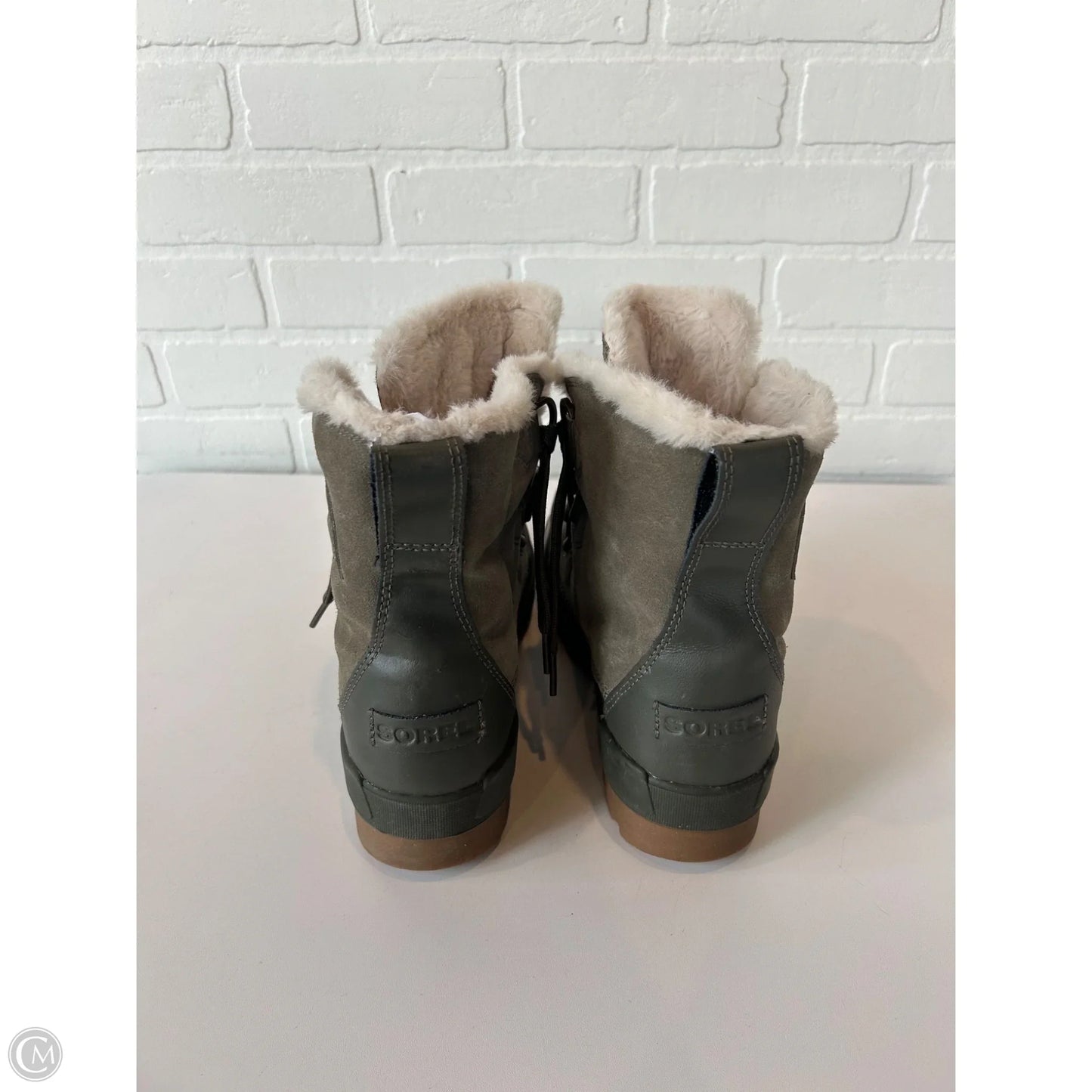Boots Snow By Sorel In Green & Grey, Size: 12