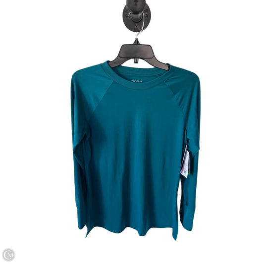 Athletic Top Long Sleeve Crewneck By Tek Gear In Teal, Size: S