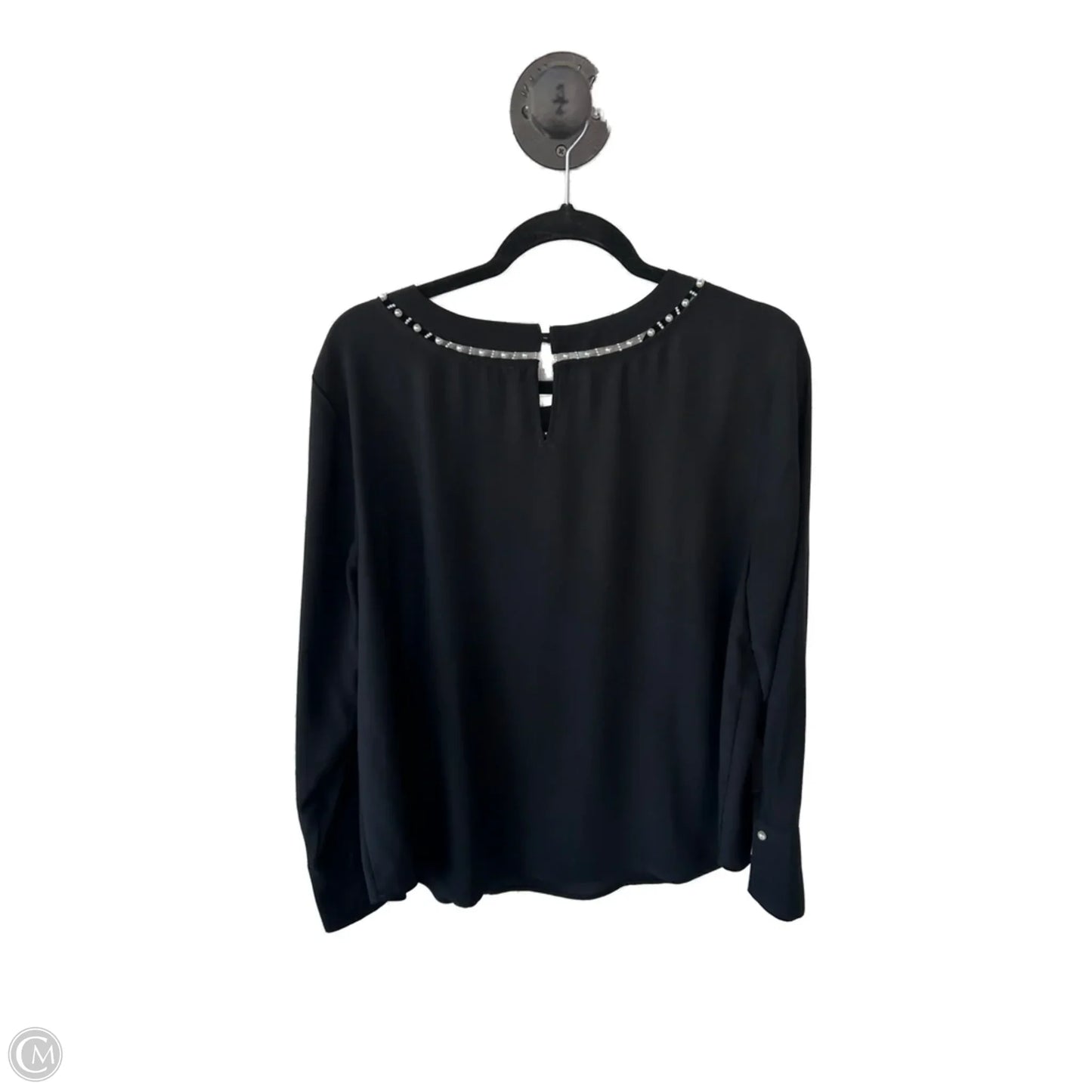 Top Long Sleeve By Ann Taylor In Black & White, Size: Xl