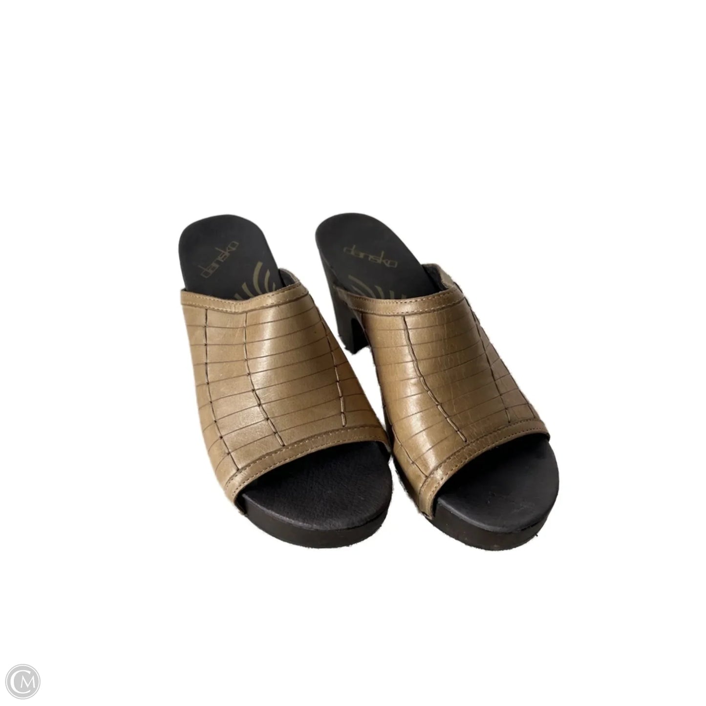 Sandals Heels Block By Dansko In Tan, Size: 7.5