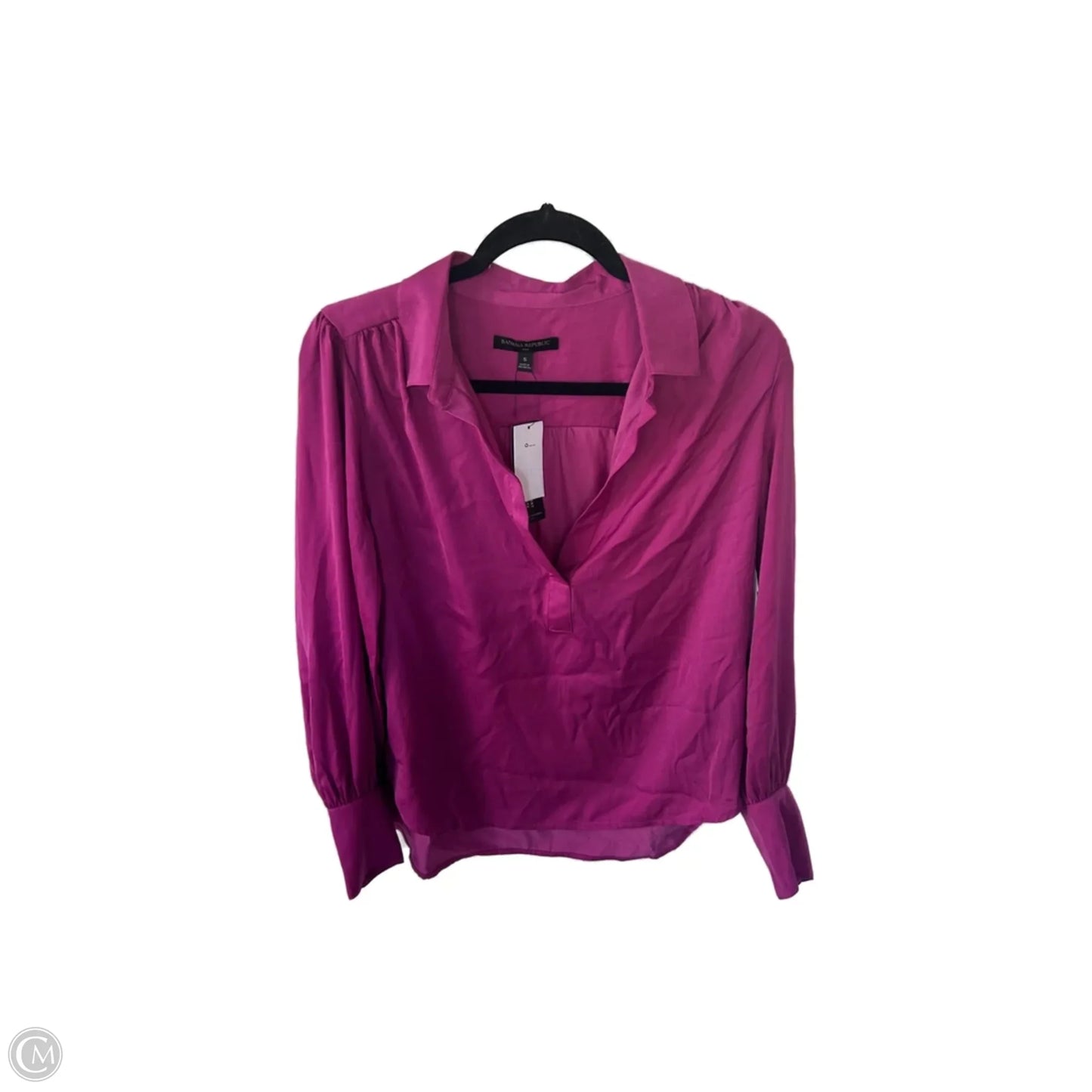 Top Long Sleeve By Banana Republic In Pink, Size: S