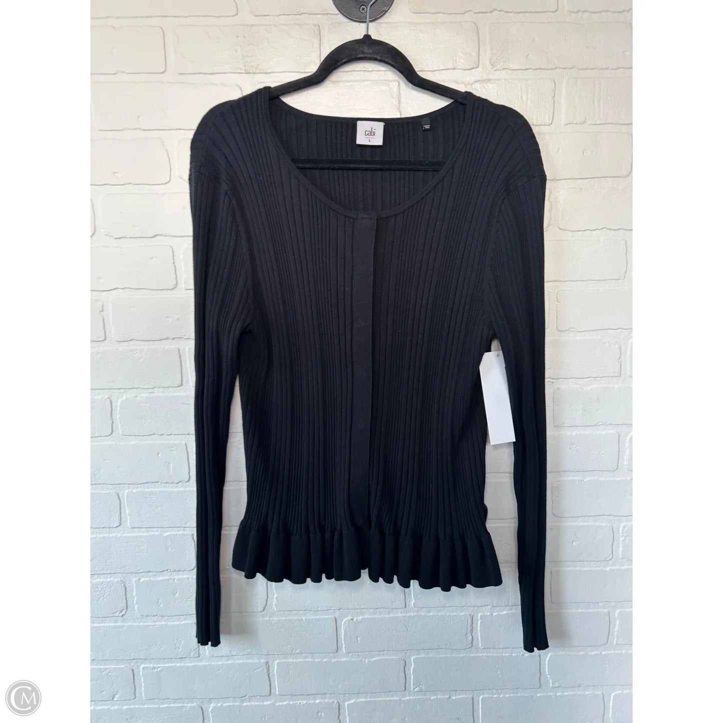 Sweater Cardigan By Cabi In Black, Size: L