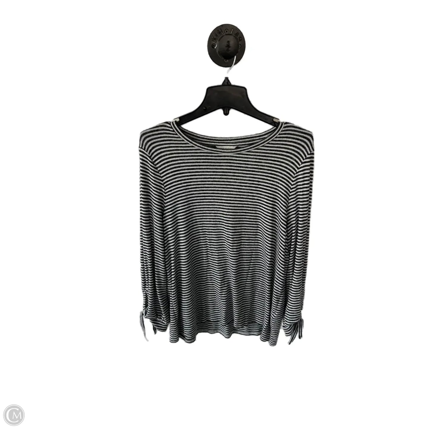 Top Long Sleeve By Lucky Brand In Black & White, Size: L