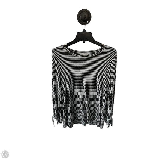 Top Long Sleeve By Lucky Brand In Black & White, Size: L