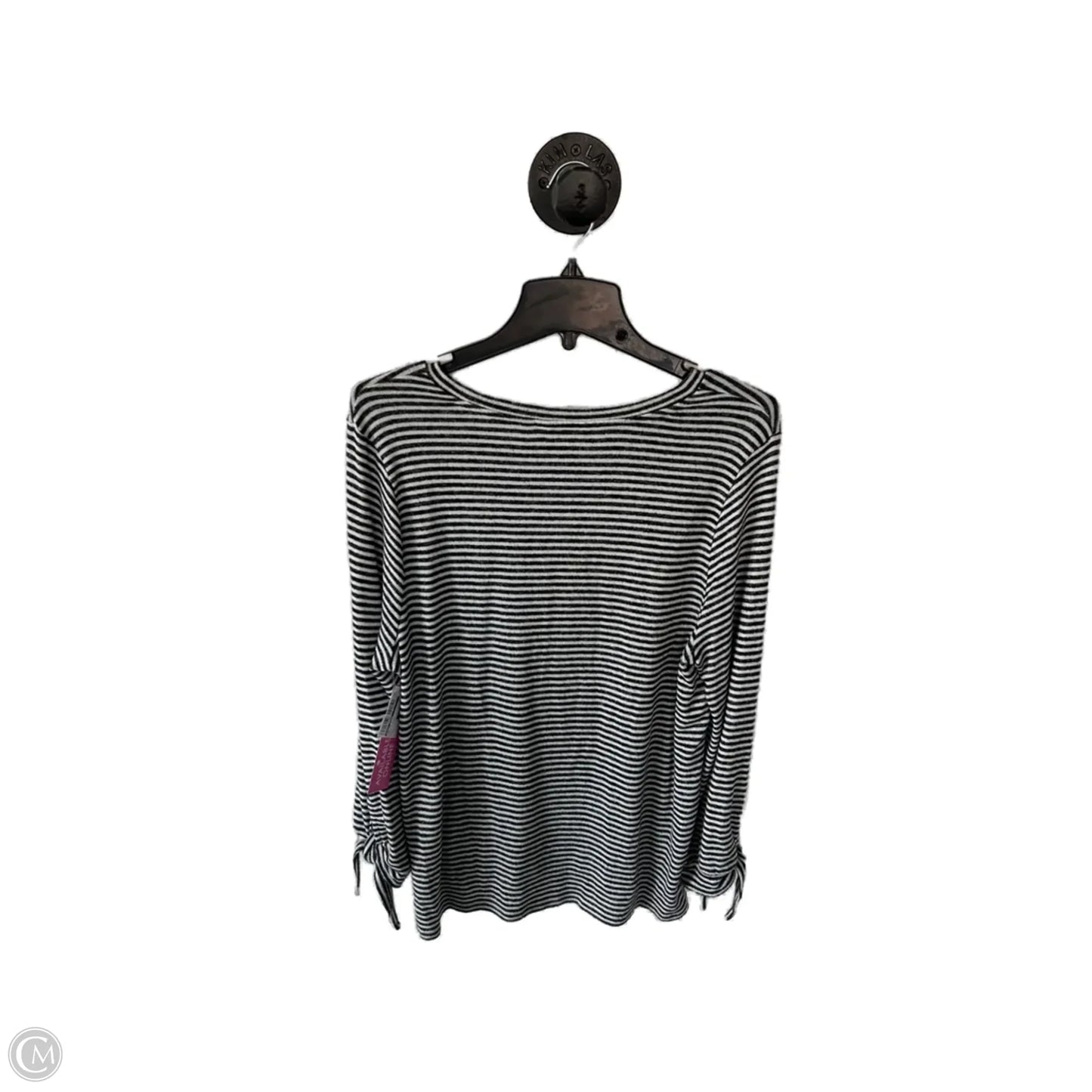 Top Long Sleeve By Lucky Brand In Black & White, Size: L
