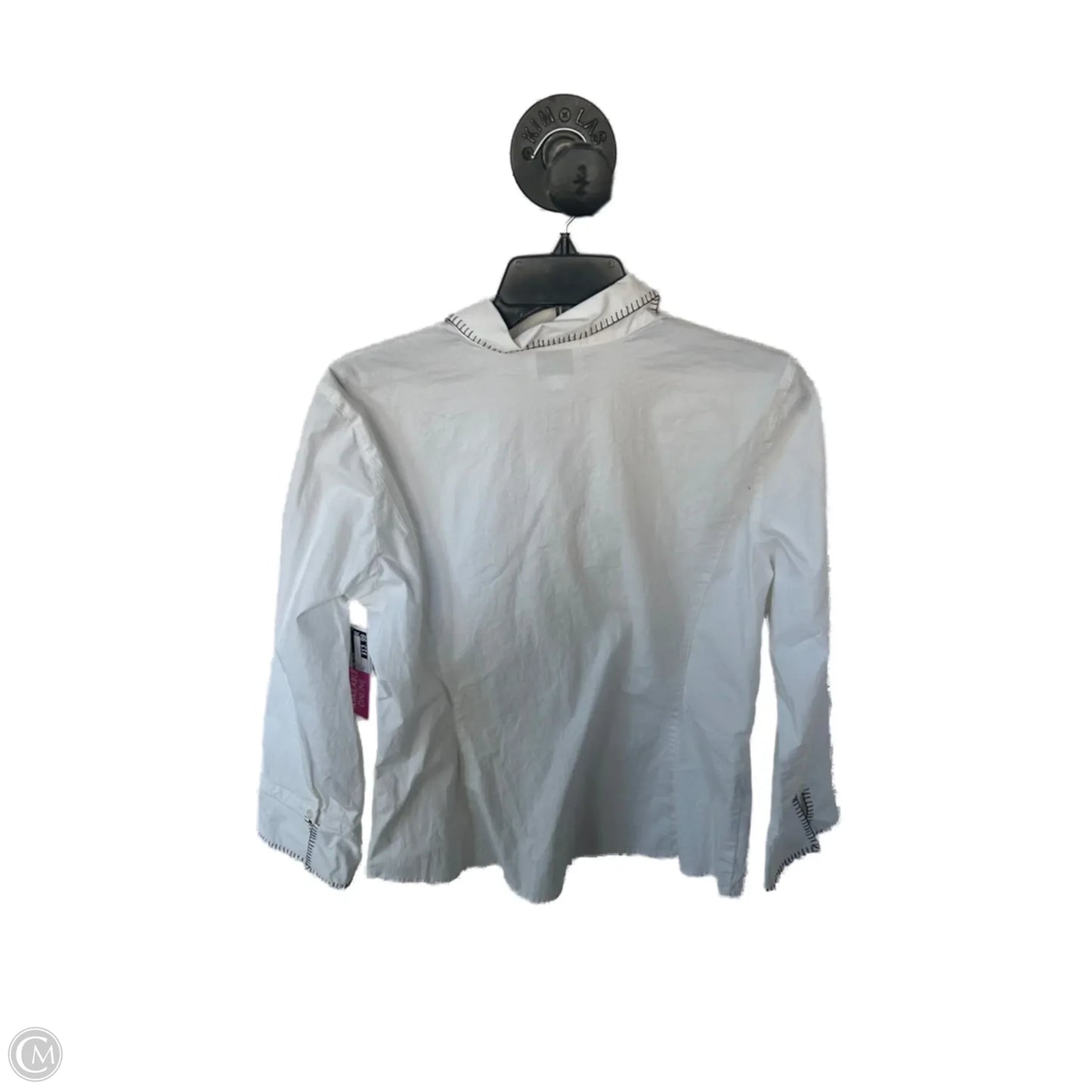 Top Long Sleeve By Ann Taylor In White, Size: L