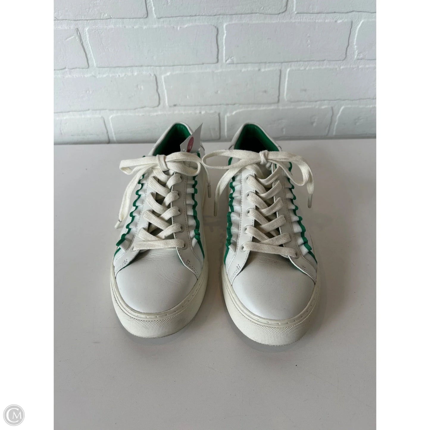 Shoes Designer By Tory Burch In Green & White, Size: 10