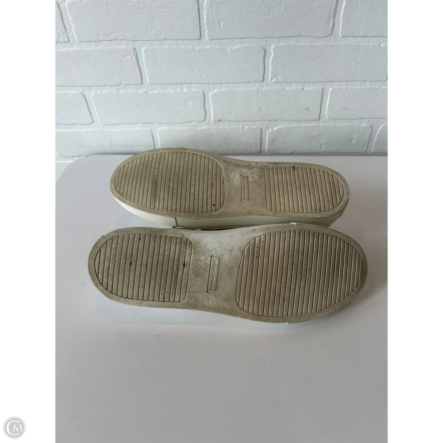 Shoes Designer By Tory Burch In Green & White, Size: 10