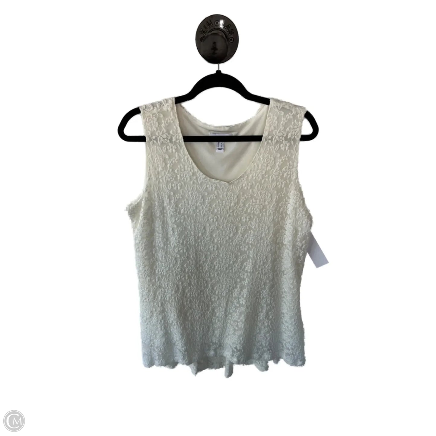 Tunic Sleeveless By Susan Graver In Floral Print, Size: L