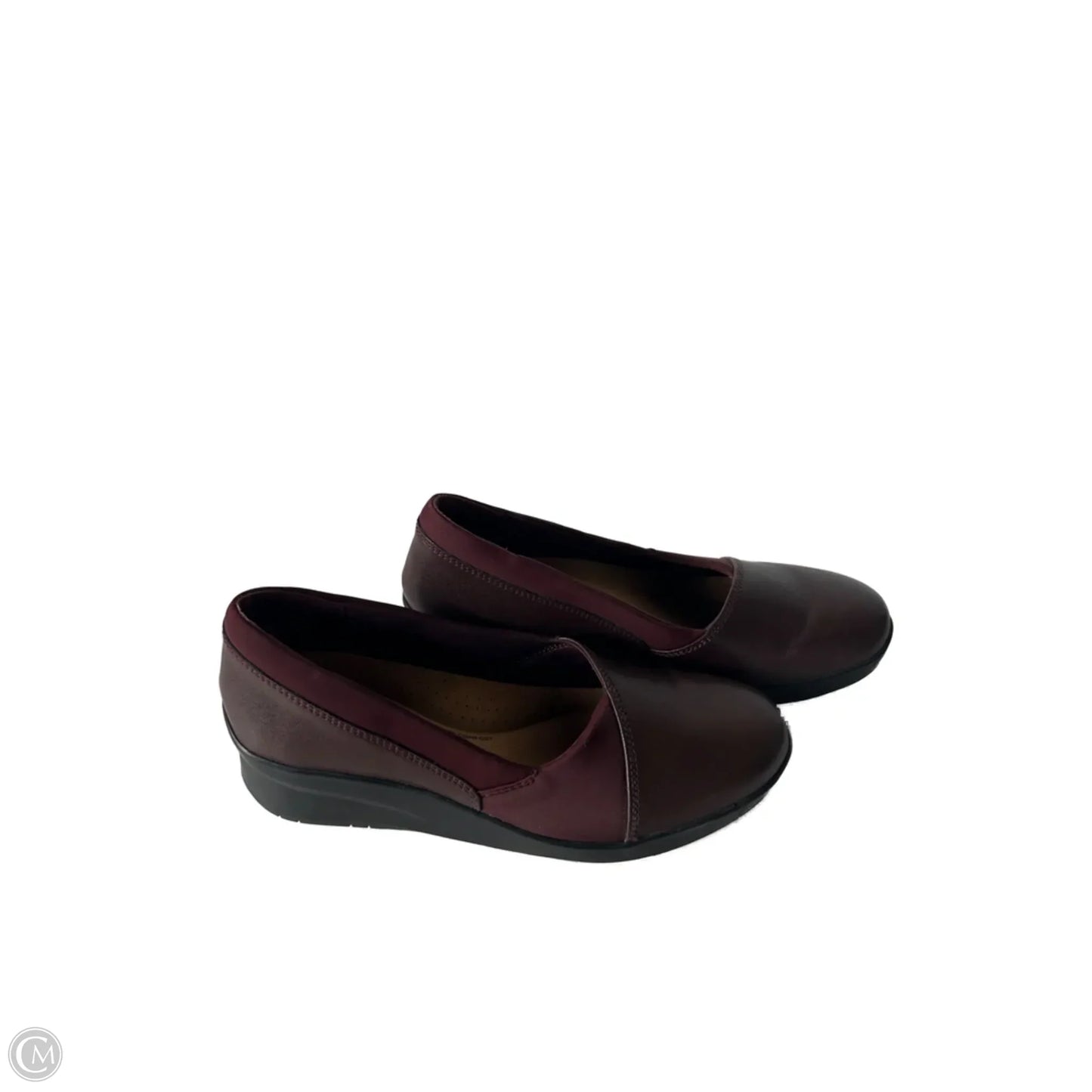 Shoes Heels Wedge By Clarks In Red, Size: 5.5