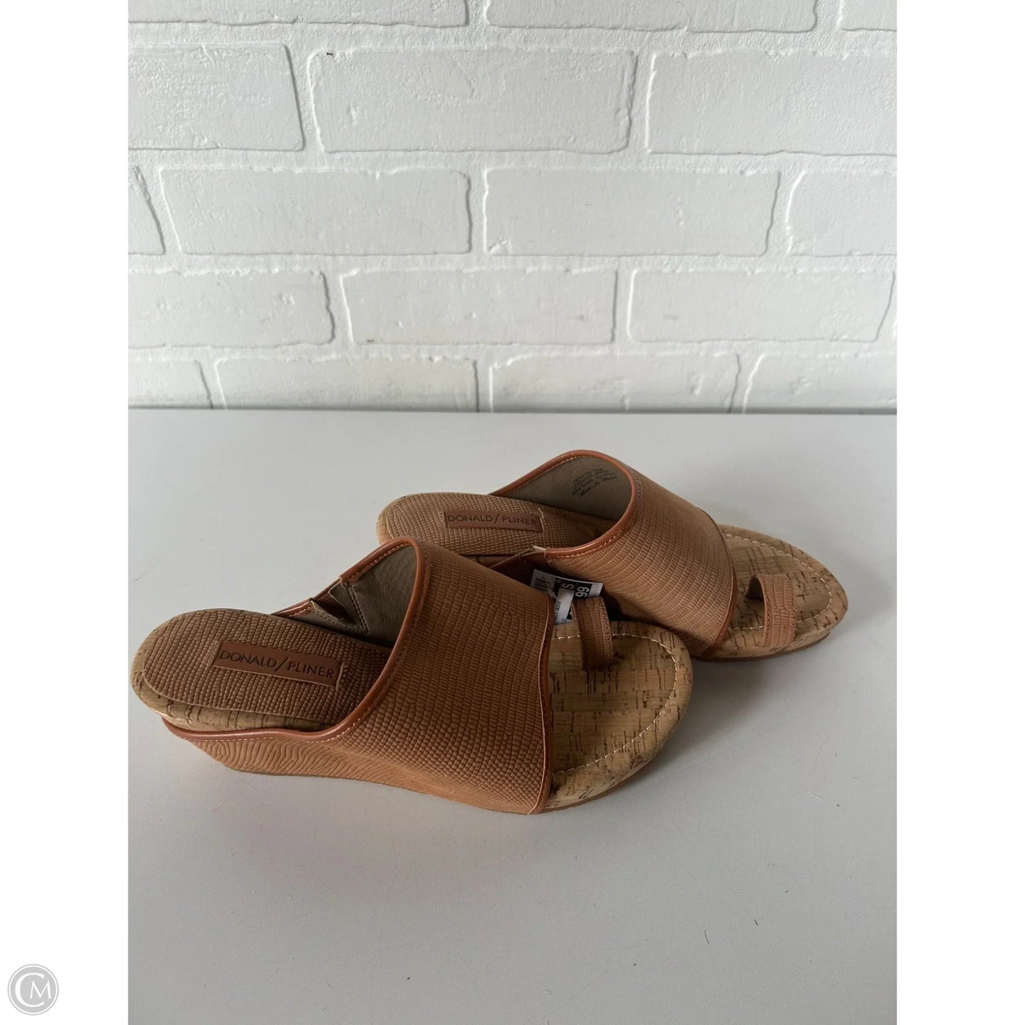Sandals Heels Wedge By Donald Pliner In Brown, Size: 7.5