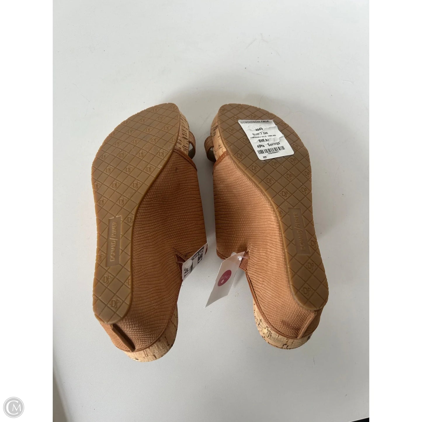 Sandals Heels Wedge By Donald Pliner In Brown, Size: 7.5