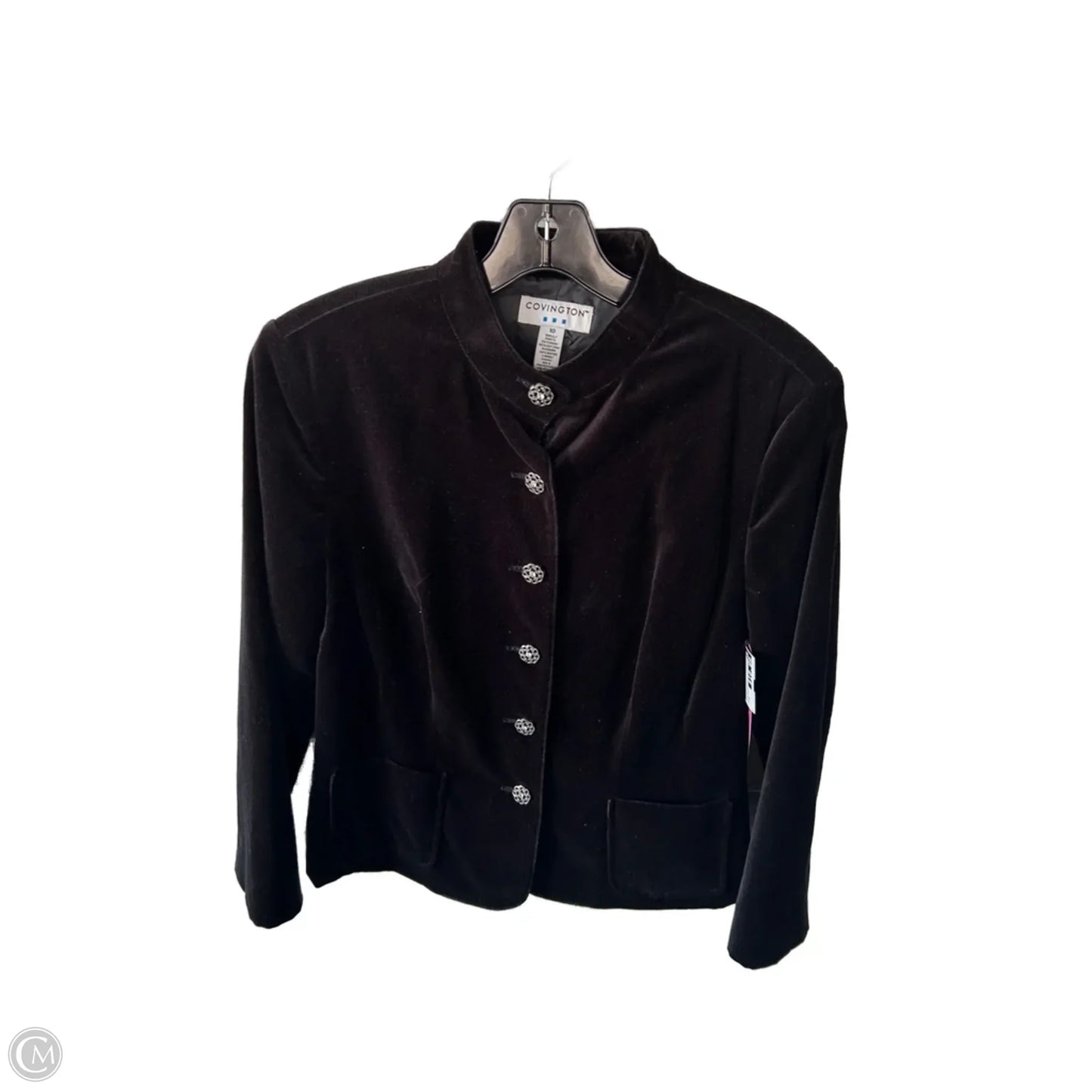 Blazer By Covington In Black & Silver, Size: M