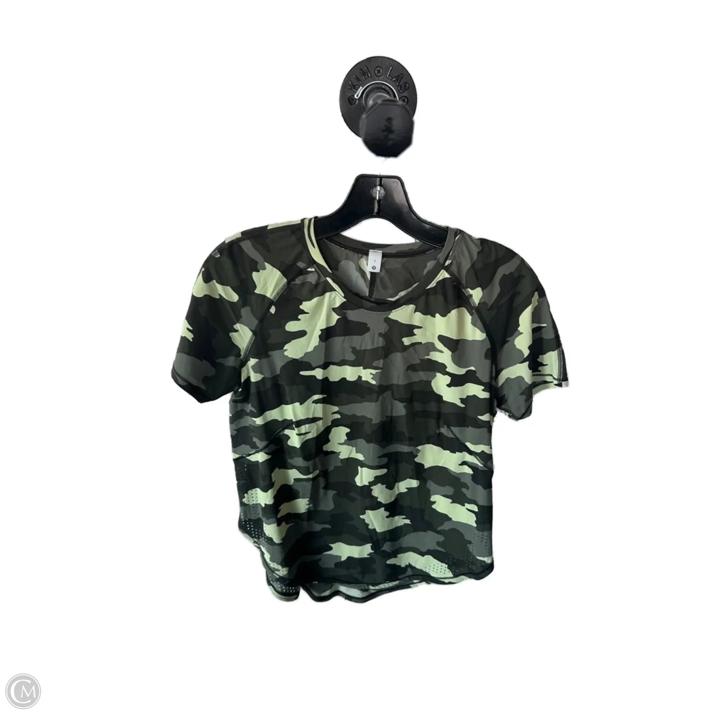 Athletic Top Short Sleeve By Lululemon In Camouflage Print, Size: Xs