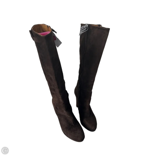 Boots Knee Heels By Cmc In Brown, Size: 10