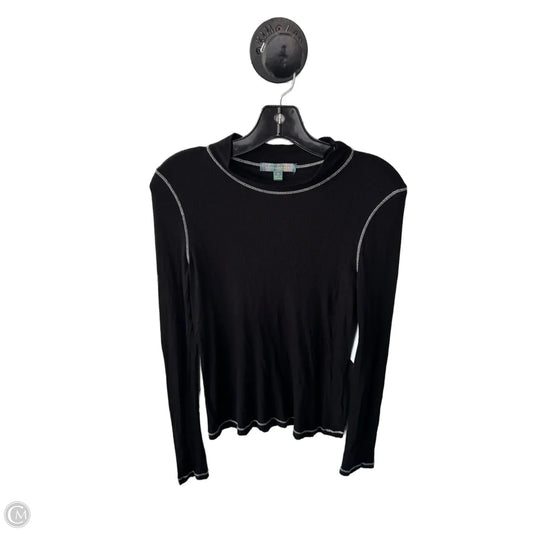 Top Long Sleeve Basic By Good Luck Gem In Black & White, Size: M