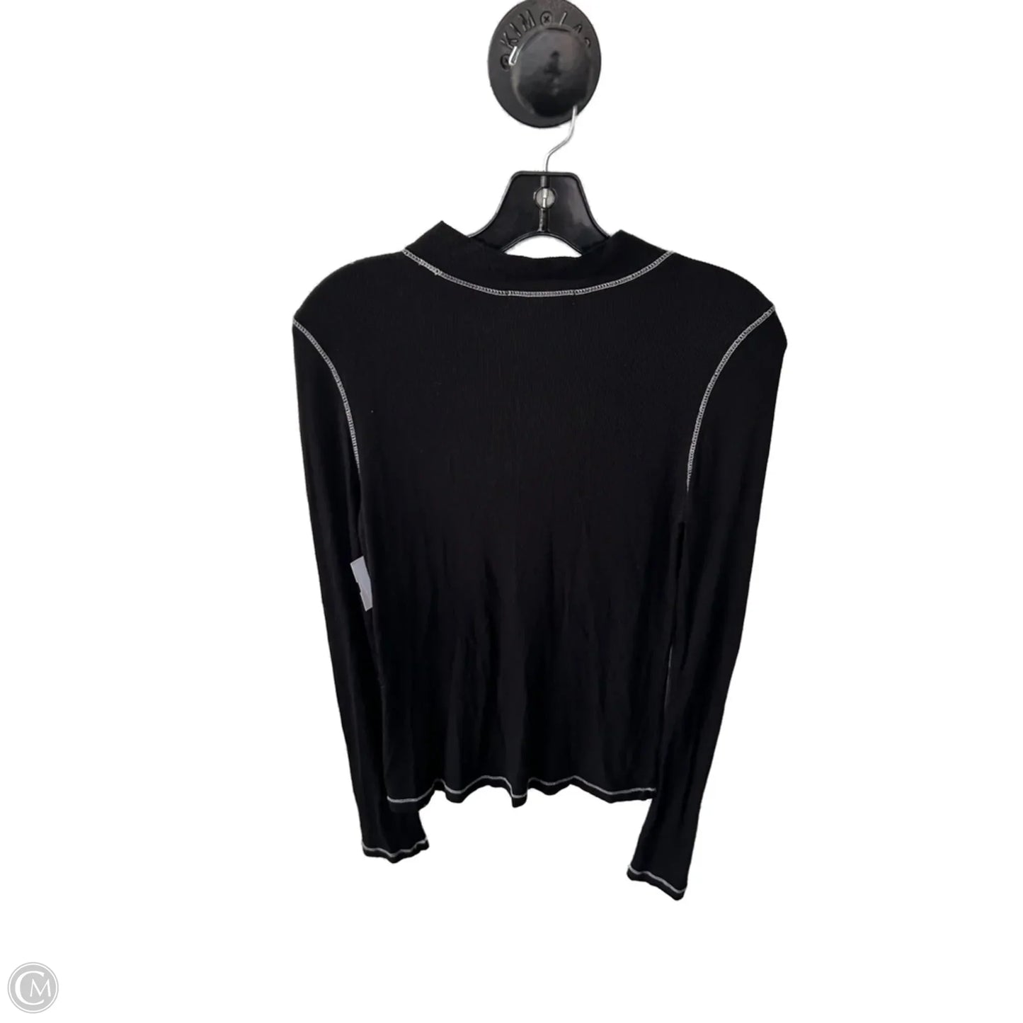 Top Long Sleeve Basic By Good Luck Gem In Black & White, Size: M