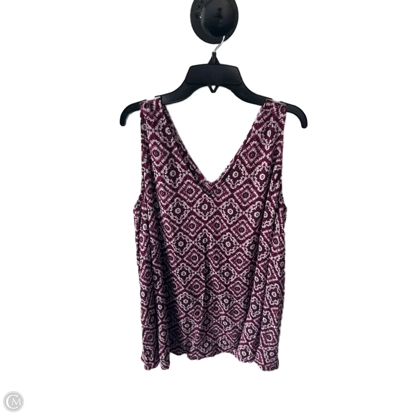 Top Sleeveless By Lane Bryant In Purple & White, Size: Xl