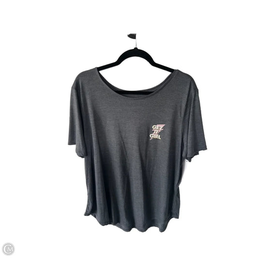Athletic Top Short Sleeve By Old Navy In Grey, Size: Xxl