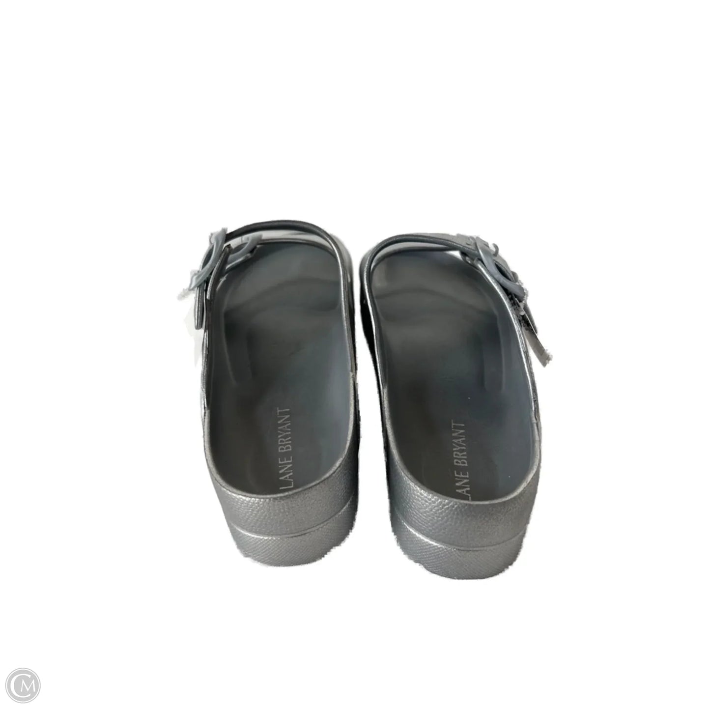 Sandals Flats By Lane Bryant In Silver, Size: 8