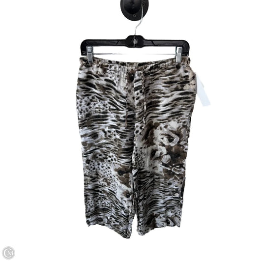 Pants Cropped By Chicos In Brown & White, Size: 6
