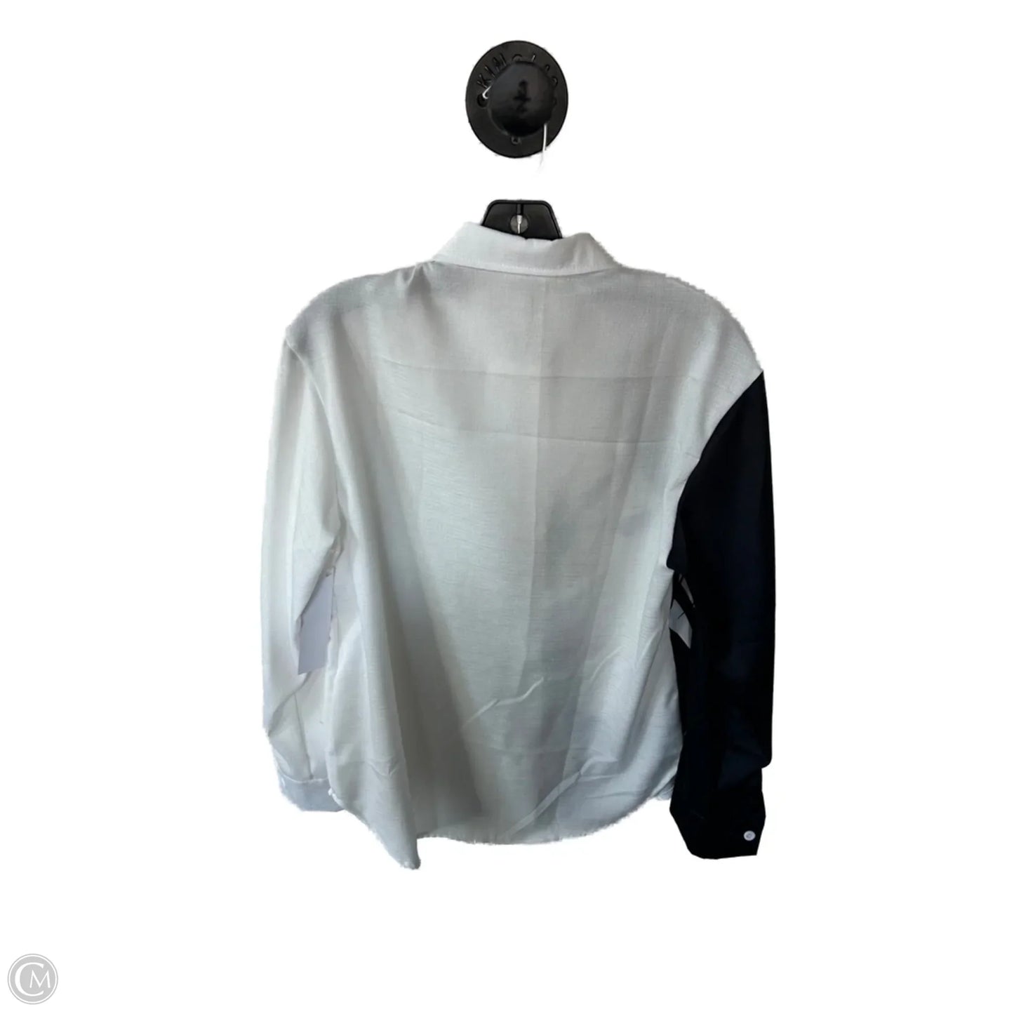 Top Long Sleeve By Cme In Black & White, Size: M