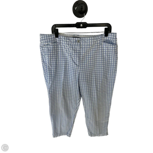 Pants Cropped By Talbots In Blue & White, Size: 16