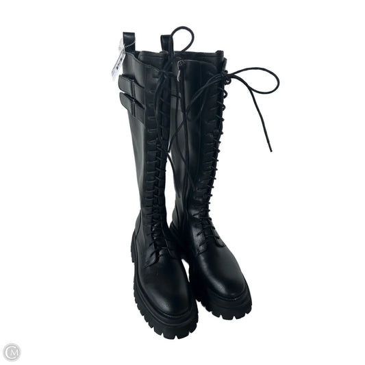 Boots Knee Flats By Cme In Black, Size: 7.5